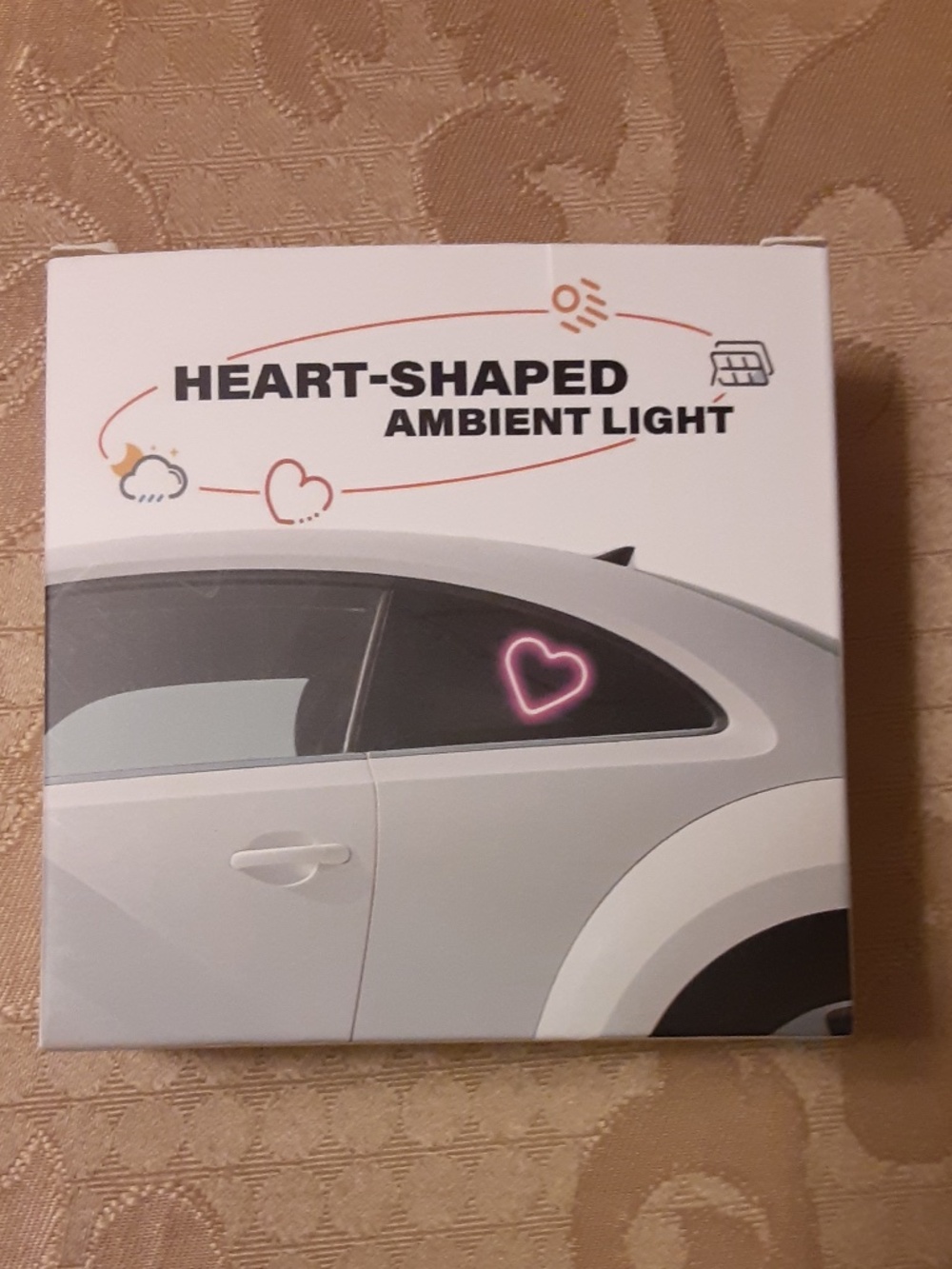 Heart Shaped Purple Ambient Car LED Light